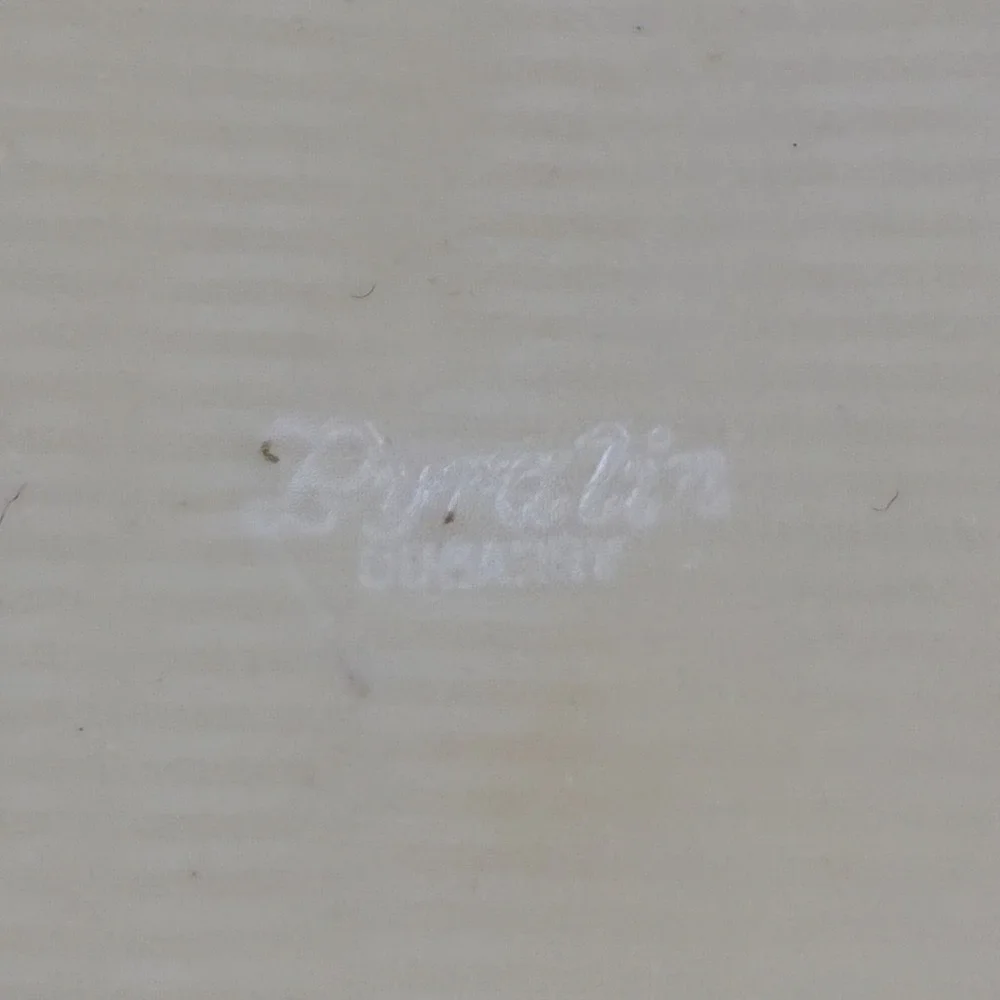 Vintage Pyralin DuBarry Celluloid Powder Jar Cream Ivory Art Deco Vanity Box